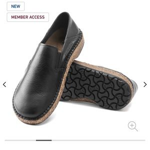 NWOT Vintage Wood Black Callan Leather Birkenstocks